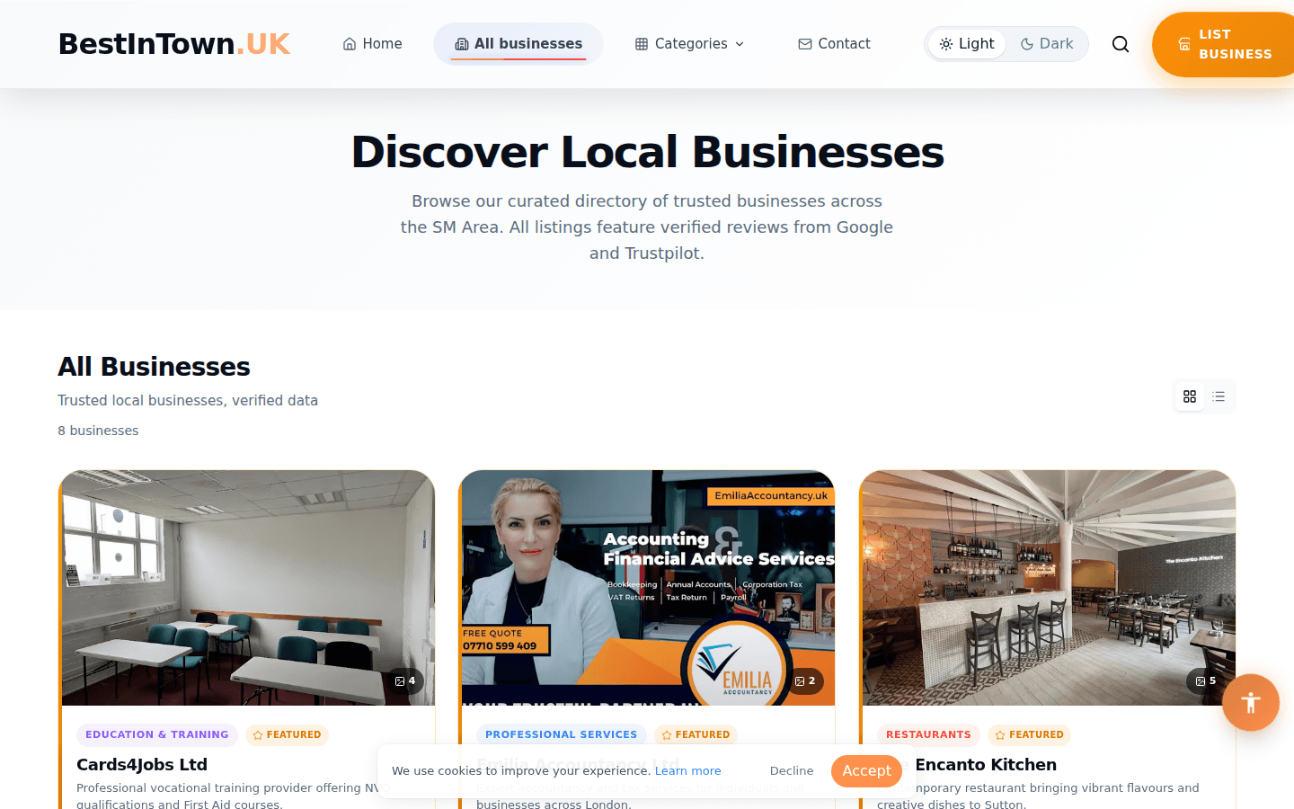 Listings grid